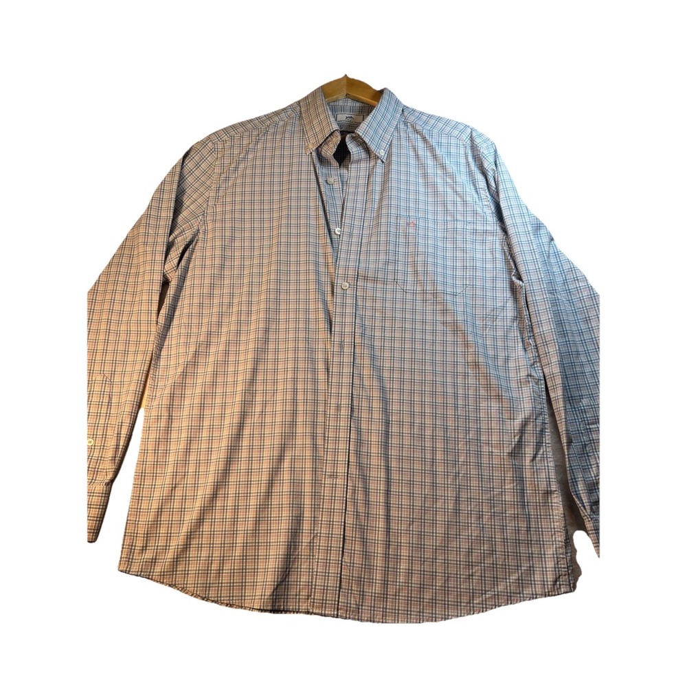 Southern‎ Tide Intercoastal Shirt Men's L Blue Plaid Performance Button Down